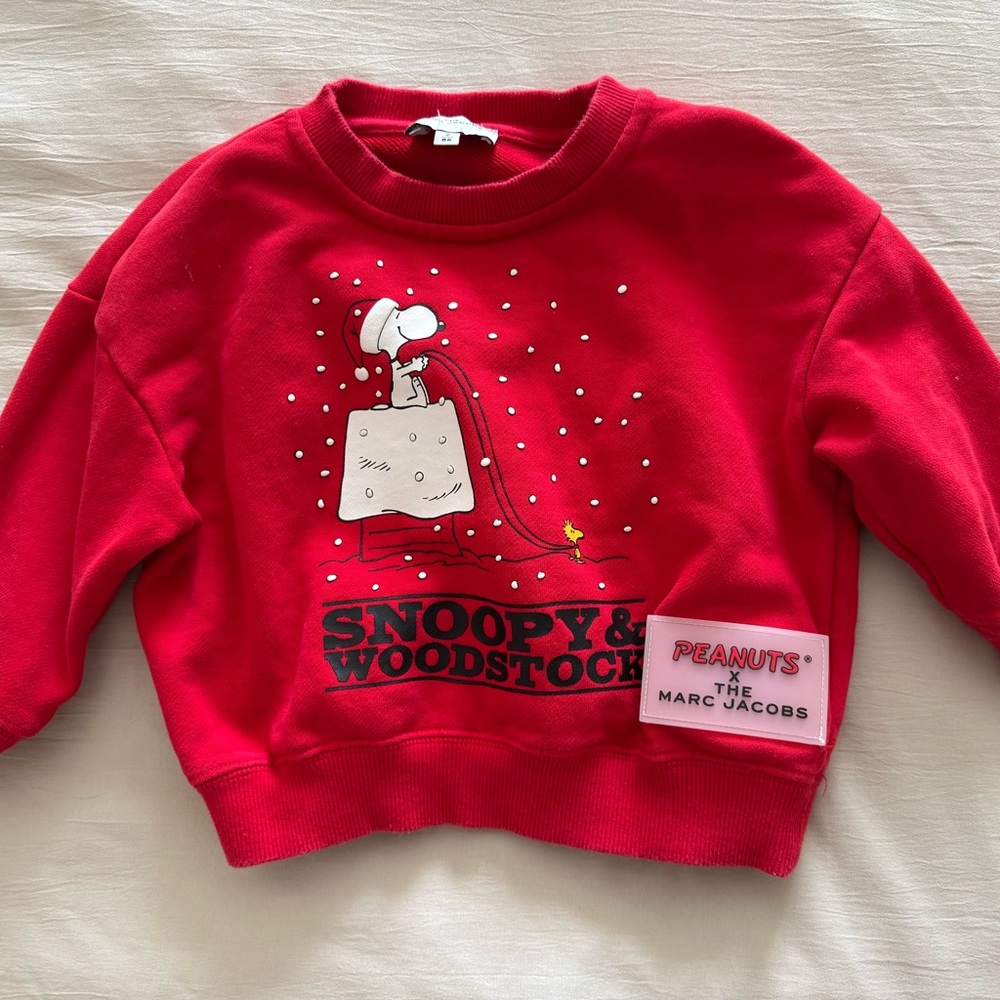Marc Jacobs Red Snoopy & Woodstock Kids Sweatshirt